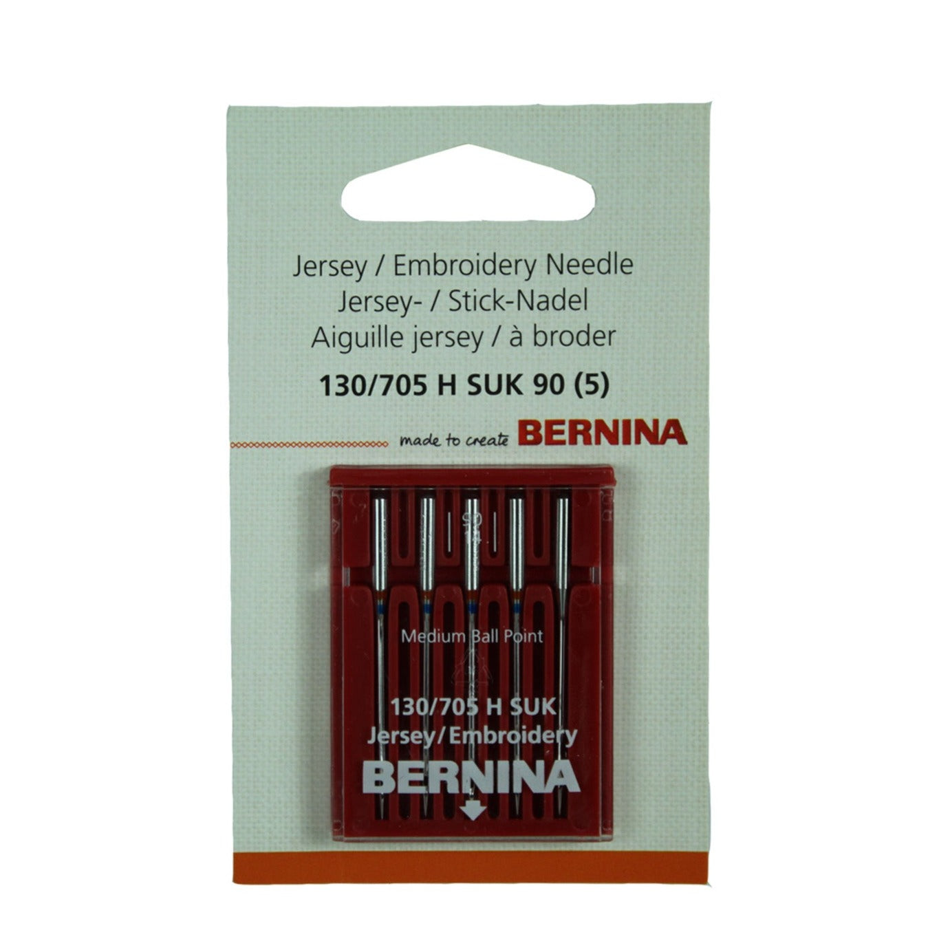 Agujas Bernina sistema 130/705 H SUK para punto.