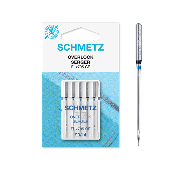 Agujas Schmetz sistema ELx705 para overlock doméstica.