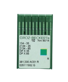 Agujas Groz-Beckert sistema 134-35 R Nº 90 ( punta redonda normal ).