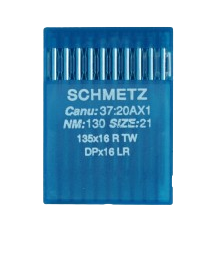 Agujas Schmetz sistema 135x16 R TW para coser cuero, cuero artificial, piel o similares.