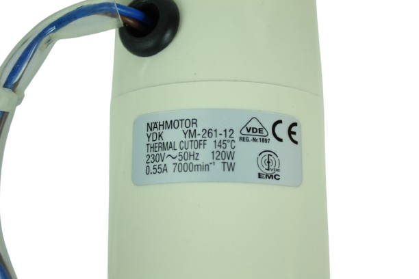 Motor interior de 120 watios con polea de 8 dientes (paso grueso) para overlock JAGUAR
