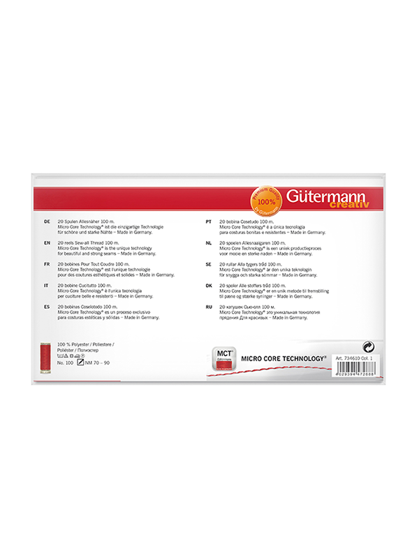 Set 20 bobinas Gütermann Coselotodo. Los colores favoritos de Inge.