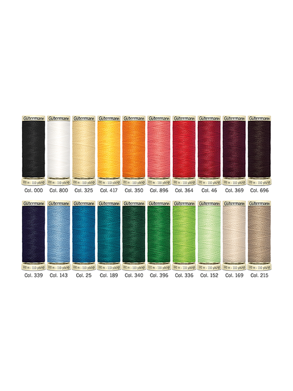 Set 20 bobinas Gütermann Coselotodo. Los colores favoritos de Inge.