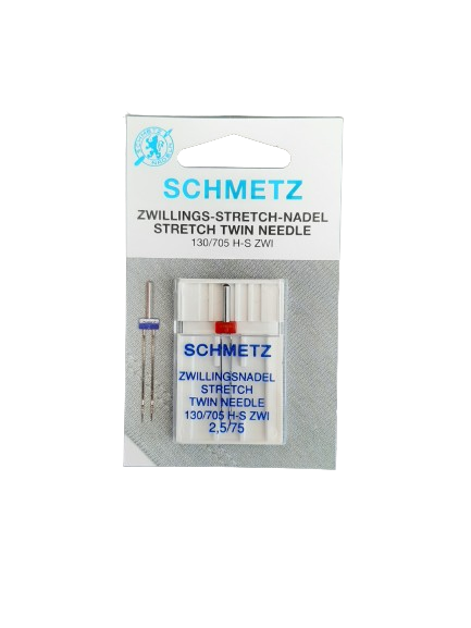 Aguja gemela (doble) sistema 130/705 H-S Stretch ZWI para punto y lycra